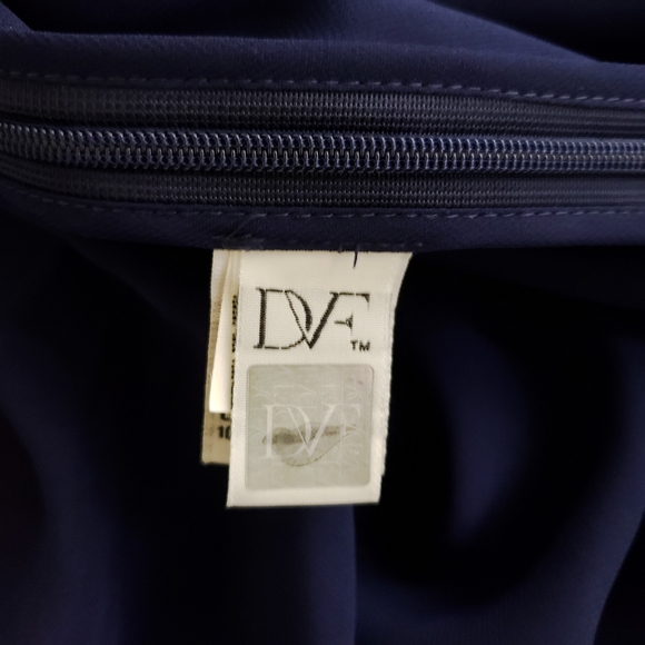 Diane von Furstenberg navy pleated sheath dress 6 - Picture 8 of 8